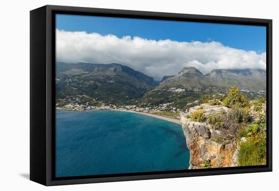 Bay of Preveli, Rethymno, Crete, Greek Islands, Greece, Europe-Markus Lange-Framed Premier Image Canvas