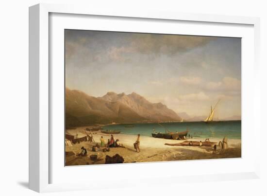 Bay of Salerno, 1858-Albert Bierstadt-Framed Giclee Print