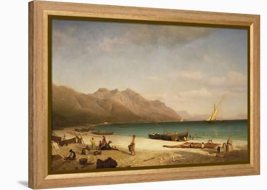 Bay of Salerno, 1858-Albert Bierstadt-Framed Premier Image Canvas