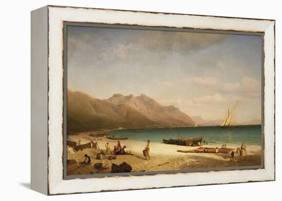 Bay of Salerno, 1858-Albert Bierstadt-Framed Premier Image Canvas