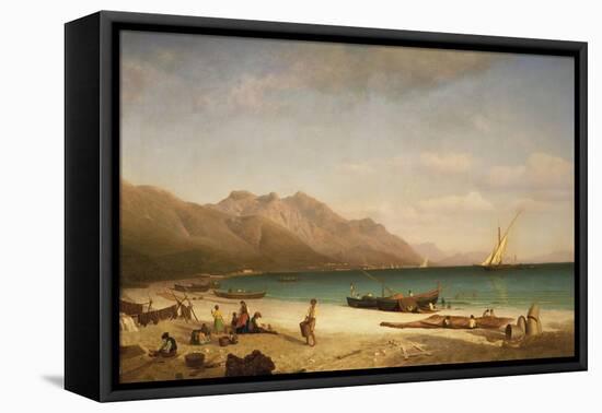 Bay of Salerno, 1858-Albert Bierstadt-Framed Premier Image Canvas