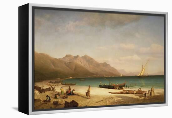 Bay of Salerno, 1858-Albert Bierstadt-Framed Premier Image Canvas