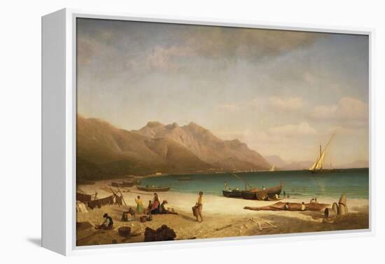 Bay of Salerno, 1858-Albert Bierstadt-Framed Premier Image Canvas