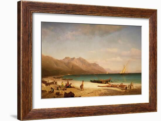 Bay of Salerno. 1858-Albert Bierstadt-Framed Giclee Print