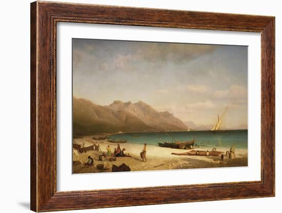 Bay of Salerno, 1858-Albert Bierstadt-Framed Giclee Print