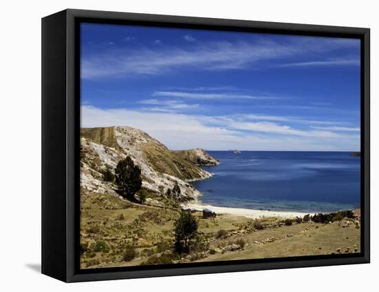 Bay on Isla del Sol, Lake Titicaca, Bolivia, South America-Simon Montgomery-Framed Premier Image Canvas