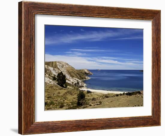 Bay on Isla del Sol, Lake Titicaca, Bolivia, South America-Simon Montgomery-Framed Photographic Print