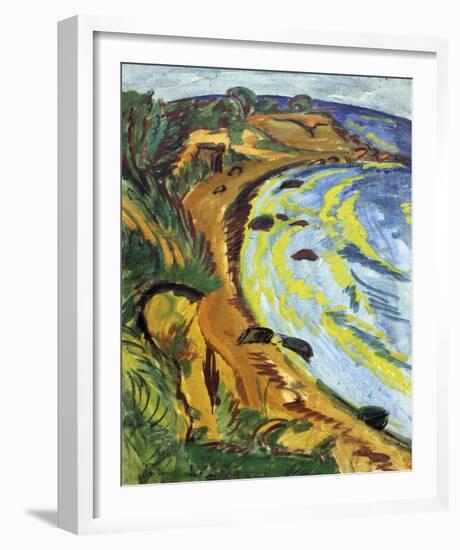 Bay on the Coast of Fehmarn-Ernst Ludwig Kirchner-Framed Giclee Print