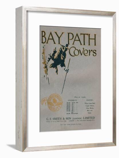 'Bay Path Covers - G.F. Smith & Son (London) Limited advert', 1919-Unknown-Framed Giclee Print