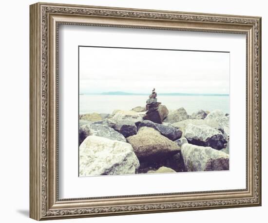 Bay Rocks III-Sonja Quintero-Framed Photographic Print