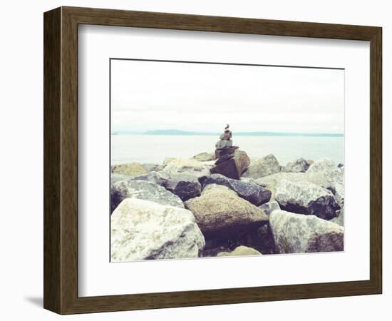 Bay Rocks III-Sonja Quintero-Framed Photographic Print