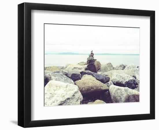 Bay Rocks III-Sonja Quintero-Framed Photographic Print