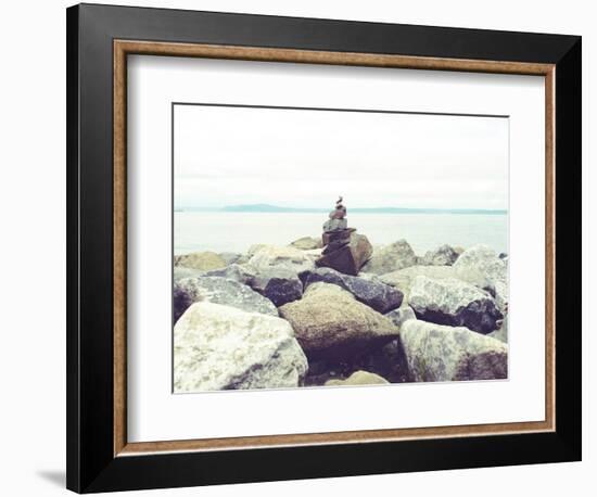 Bay Rocks III-Sonja Quintero-Framed Photographic Print