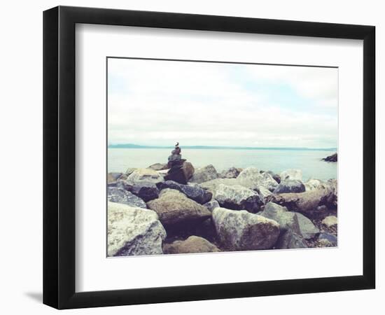 Bay Rocks IV-Sonja Quintero-Framed Photographic Print