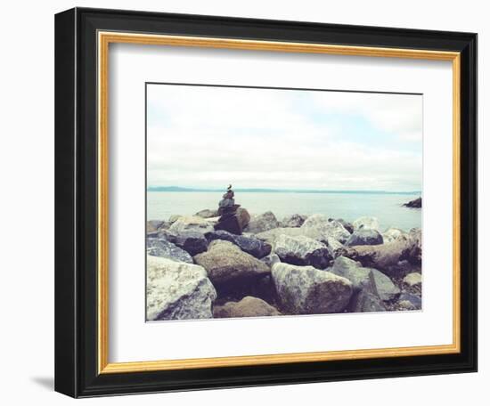 Bay Rocks IV-Sonja Quintero-Framed Photographic Print