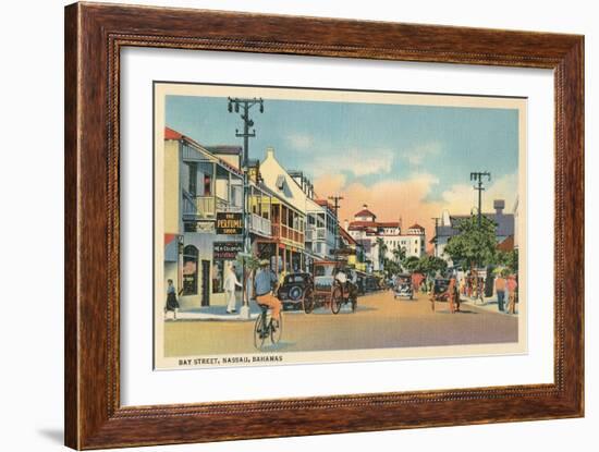 Bay Street, Nassau, Bahamas-null-Framed Art Print