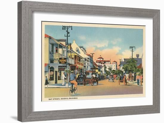 Bay Street, Nassau, Bahamas-null-Framed Premium Giclee Print