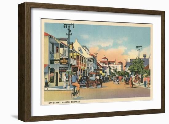 Bay Street, Nassau, Bahamas-null-Framed Premium Giclee Print