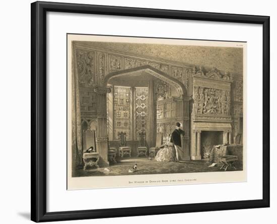Bay Window in Drawing Room, Lyme Hall, Cheshire-Joseph Nash-Framed Giclee Print