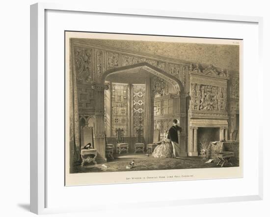 Bay Window in Drawing Room, Lyme Hall, Cheshire-Joseph Nash-Framed Giclee Print