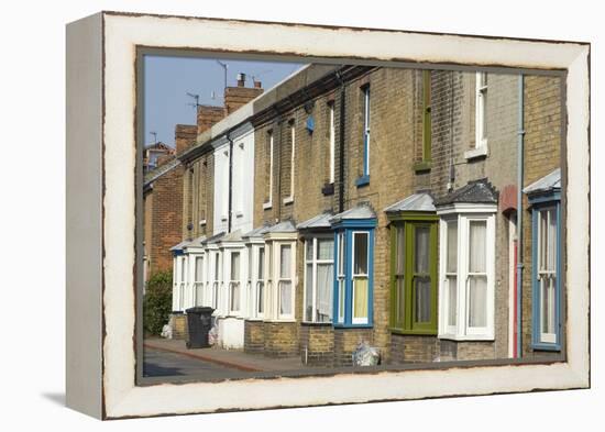 Bay Windows, Residential Street-Natalie Tepper-Framed Stretched Canvas