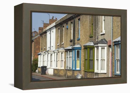 Bay Windows, Residential Street-Natalie Tepper-Framed Stretched Canvas