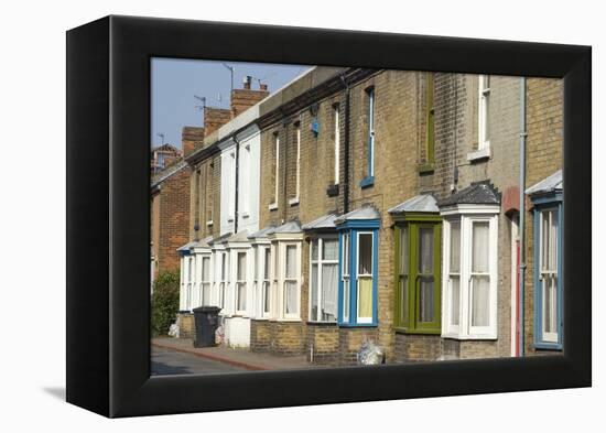 Bay Windows, Residential Street-Natalie Tepper-Framed Stretched Canvas