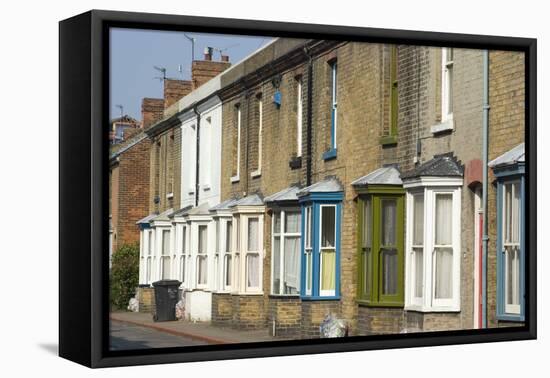 Bay Windows, Residential Street-Natalie Tepper-Framed Stretched Canvas