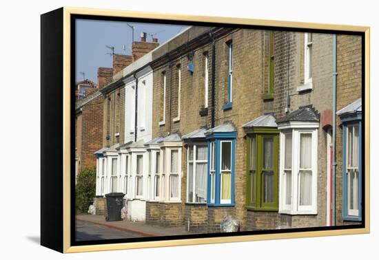 Bay Windows, Residential Street-Natalie Tepper-Framed Stretched Canvas