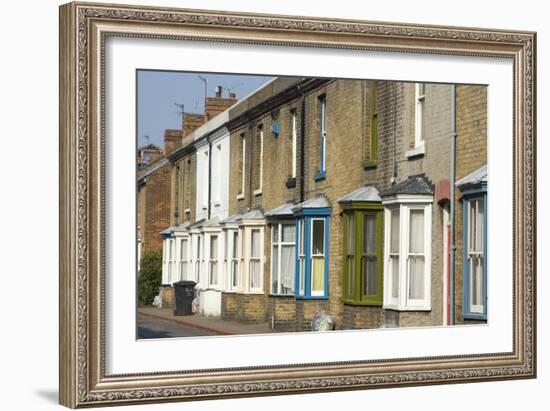 Bay Windows, Residential Street-Natalie Tepper-Framed Photo