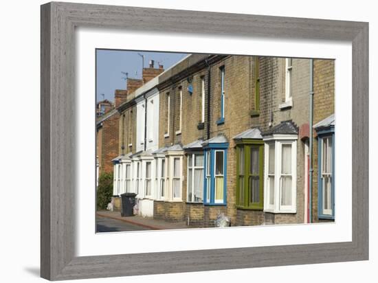 Bay Windows, Residential Street-Natalie Tepper-Framed Photo