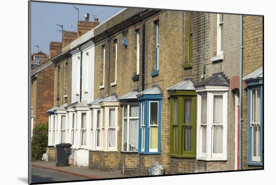 Bay Windows, Residential Street-Natalie Tepper-Mounted Photo