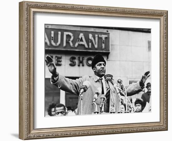 Bayard Rustin, Organizer of the 1963 March on Washington in 1965-null-Framed Photo