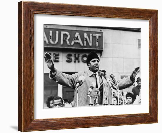 Bayard Rustin, Organizer of the 1963 March on Washington in 1965-null-Framed Photo