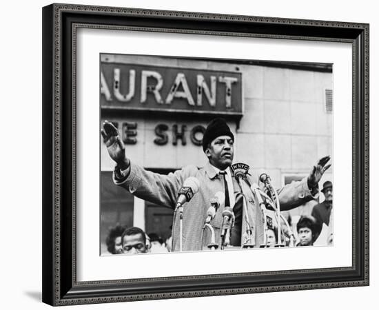 Bayard Rustin, Organizer of the 1963 March on Washington in 1965-null-Framed Photo