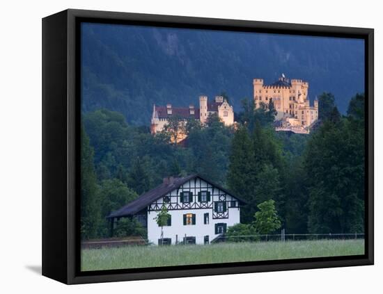 Bayern/Bavaria, Deutsche Alpenstrasse, Schwangau, Schloss Hohenschwangau, Germany-Walter Bibikow-Framed Premier Image Canvas