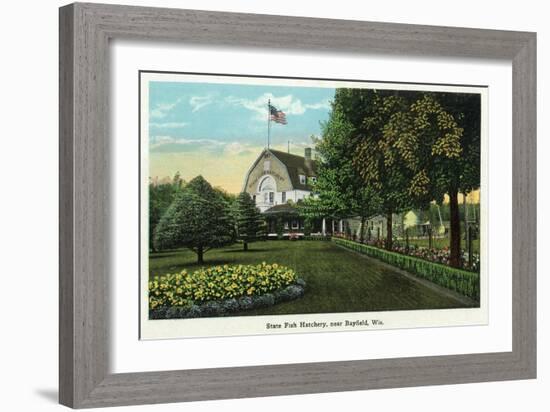 Bayfield, Wisconsin - State Fish Hatchery Scene-Lantern Press-Framed Art Print