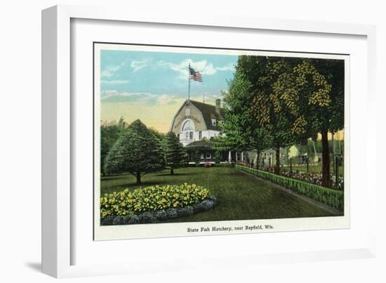 Bayfield, Wisconsin - State Fish Hatchery Scene-Lantern Press-Framed Art Print