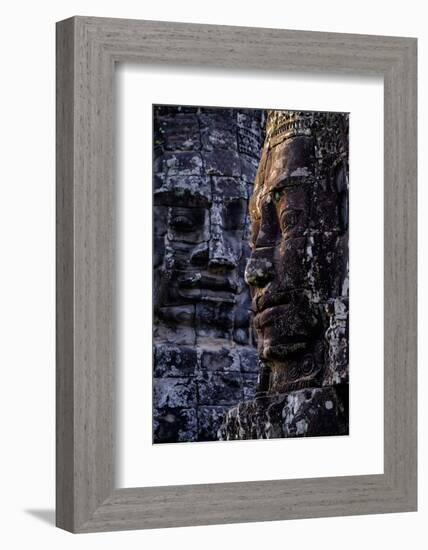 Bayon Temple, Built in 12th to 13th Century by King Jayavarman Vii, Angkor-Nathalie Cuvelier-Framed Photographic Print