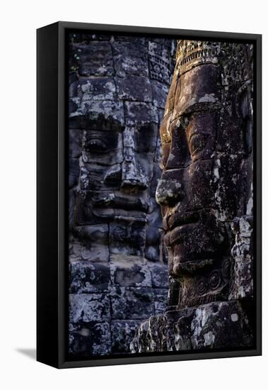 Bayon Temple, Built in 12th to 13th Century by King Jayavarman Vii, Angkor-Nathalie Cuvelier-Framed Premier Image Canvas