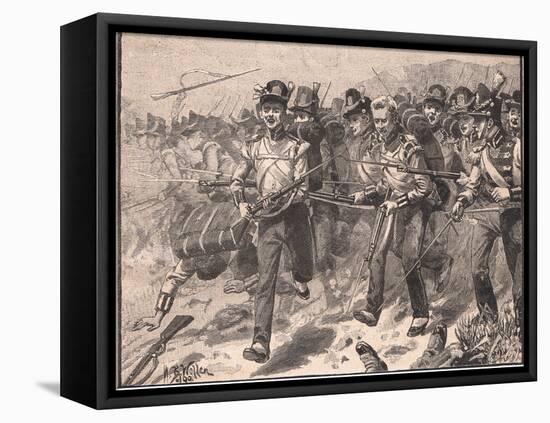 Bayonet Charge at Talavera Ad 1809-William Barnes Wollen-Framed Premier Image Canvas