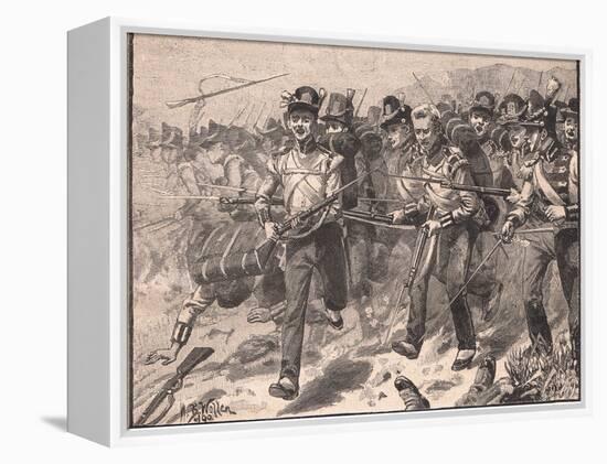 Bayonet Charge at Talavera Ad 1809-William Barnes Wollen-Framed Premier Image Canvas