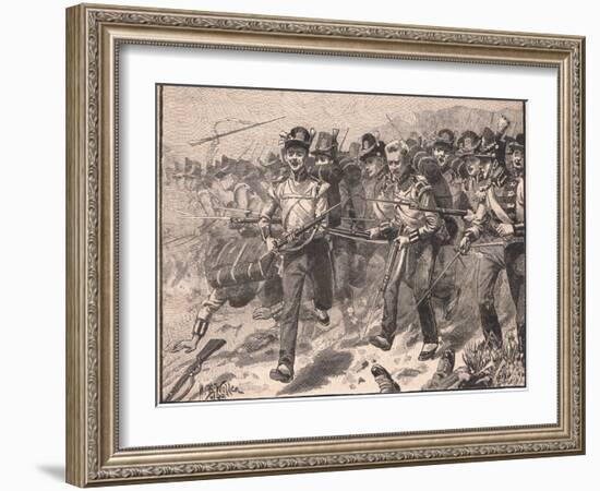 Bayonet Charge at Talavera Ad 1809-William Barnes Wollen-Framed Giclee Print