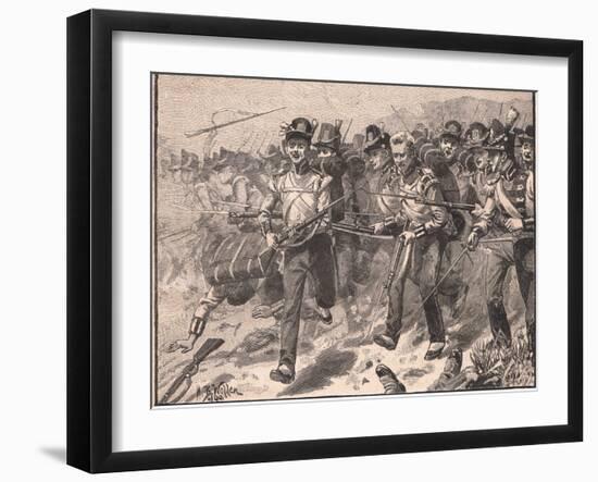 Bayonet Charge at Talavera Ad 1809-William Barnes Wollen-Framed Giclee Print