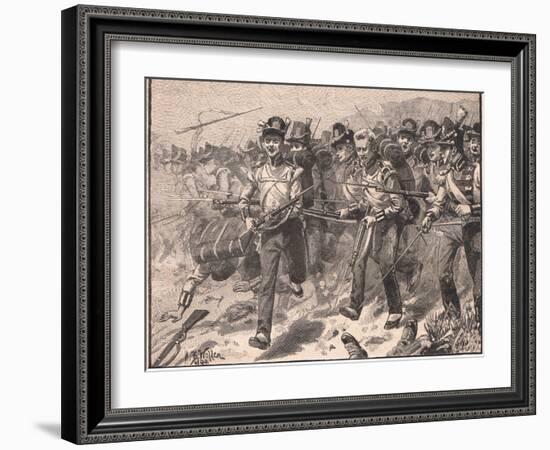 Bayonet Charge at Talavera Ad 1809-William Barnes Wollen-Framed Giclee Print