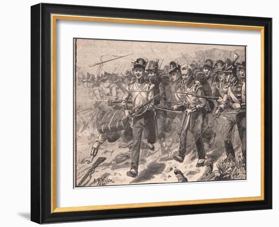 Bayonet Charge at Talavera Ad 1809-William Barnes Wollen-Framed Giclee Print