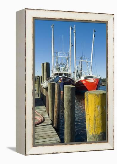 Bayou La Batre, Alabama - Jetty and Fishing Boats-Natalie Tepper-Framed Stretched Canvas