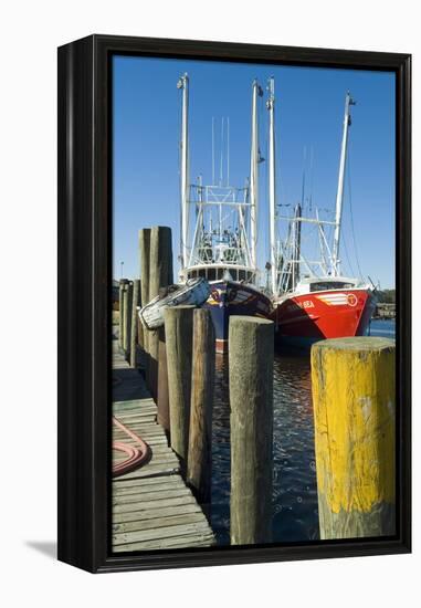 Bayou La Batre, Alabama - Jetty and Fishing Boats-Natalie Tepper-Framed Stretched Canvas