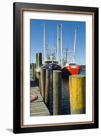 Bayou La Batre, Alabama - Jetty and Fishing Boats-Natalie Tepper-Framed Photo