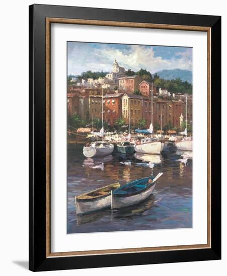 Bayside Harbor II-Furtesen-Framed Art Print